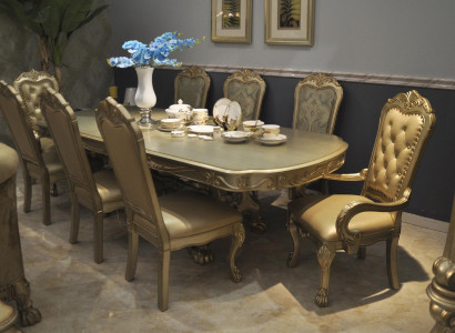 Royal dining table with 6x chairs Complete's decorative dining room 7 pieces.