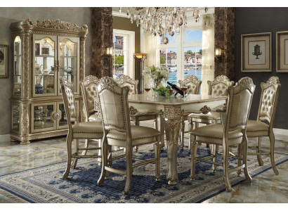 Dining room Dining set Classic s Set Dining table 6x Chesterfield armchairs