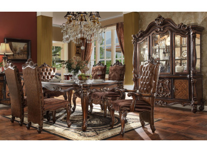 Complete Decoration Set Dining table + 6 Chairs Dining room Set Ess Group Wood Table