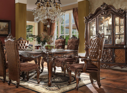 Complete Decoration Set Dining table + 6 Chairs Dining room Set Ess Group Wood Table