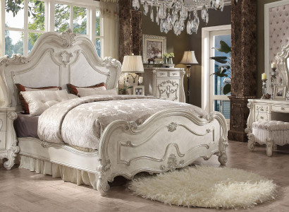 Classic s Bed Double bed 2x Bedside tables Wood Design Beds new 3 pcs.