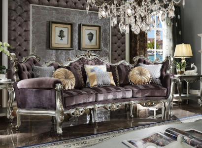 Classic four-seater living room couch textile rococo baroque luxury sofa