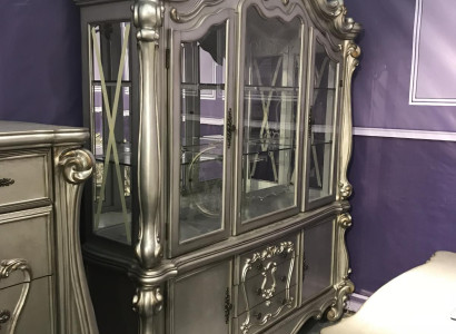Showcases Glass Bar Wardrobe House Baroque Cabinets Wall Shelf Wood Display case