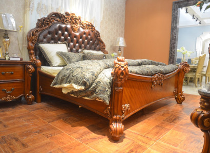 Bed Upholstery Design Luxury Double Hotel Beds Sleep Room Decoration Leather