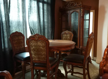 Round Dining room + 4 Chairs Chair Set Decoration Suite Round Table Wood Tables