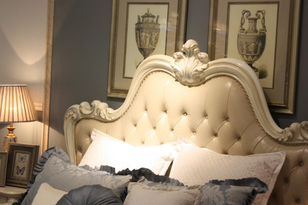 Design Bed Double Luxury Sleep Room Decorative Beds Leather Hotel 180x200cm