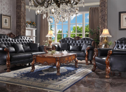 Sofa three-seater Living landscape Sofas Couch Upholstery Suite Leather Baroque