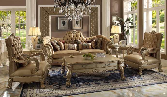 Luxury Furniture Sofa set Couch Sofa Upholstery 3+1+1 Seater with Coffee table