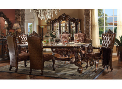 Complete Set Dining table + 8 Chairs Set Ess Dining room Group Decorative Wood Table