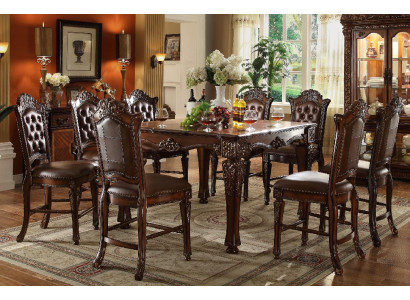 Designer Dining room Furniture Rectangular Wood Table x8 Chairs 9pcs. set
