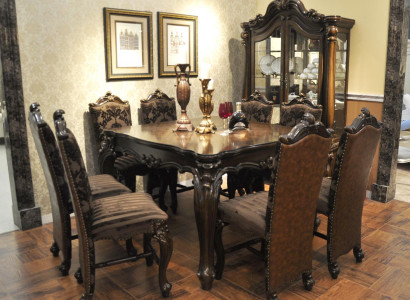 Classic r Table Dining table Wood Dining room Suite 8x Chair Set Chairs