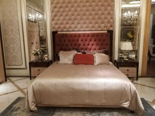 Bed 2x Bedside table 3 pcs. Bedroom Set Design Modern Luxury