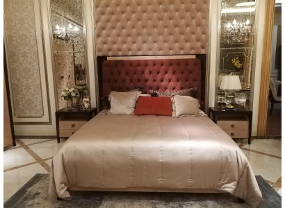 Bed 2x Bedside table 3 pcs. Bedroom Set Design Modern Luxury