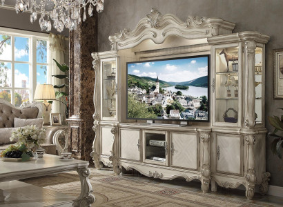 Classic Wall unit TV Wall Wood Style Baroque Shelf Living room Furniture