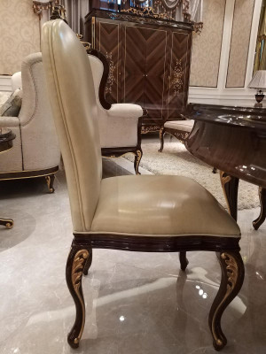 Dining table 4 Chairs Chair Dining room Deco Suite Rococo Baroque Table Tables
