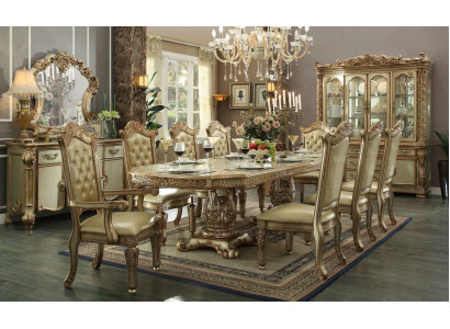 Dining room Set Suite Display case Table 8x Chair Chest of drawers Mirror Baroque