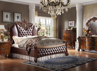 Bed Upholstery Design Luxury Hotel Double Beds Sleep Room Leather Decoration