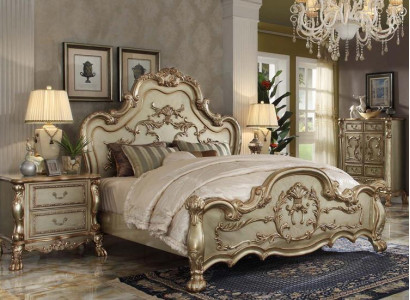 Bed Design Double bed Beds Luxury Classic Baroque Rococo Chestgerfield new