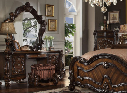 Dressing table Mirror Stool Luxury Console Bedroom Chest of drawers Baroque style