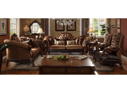 Sofa 3 Seater Seat Couch Upholstery Suite Fabric Sofas Couches Wood Chesterfield