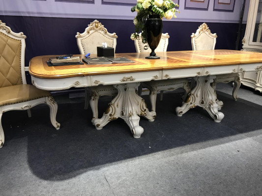 Baroque Rococo Style Furniture Dining table Tables Dining room Suite Carved