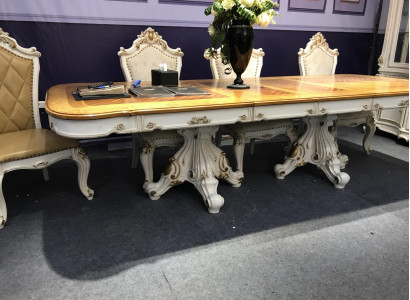 Baroque Rococo Style Furniture Dining table Tables Dining room Suite Carved