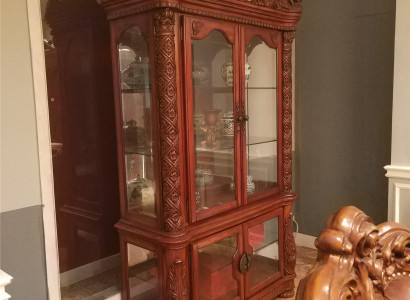 Elegant display case antique style baroque rococo wardrobe shop window decoration living room