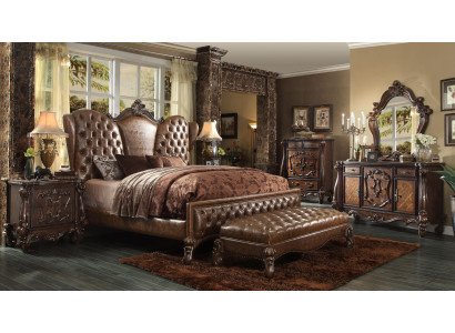 Chesterfield leather bed Bed Beds Upholstery Design Double bed 180x200cm