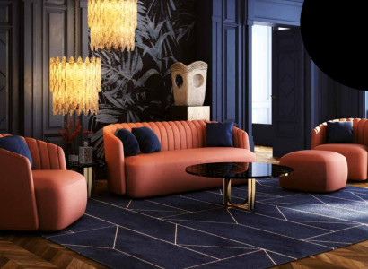 Set 3pcs. Sofa set 3+2+1 Seater Suite Sofa Fabric Sofas Armchair Orange new