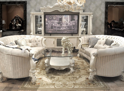 Complete Set Sofa set 4+4 Seater Designer Living landscape 2 pcs. Group