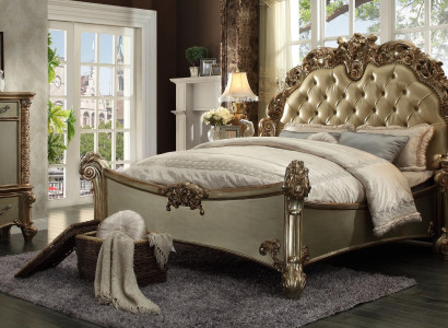 Design Luxury Bedroom Set Bed 2x Bedside tables Deco Chest of drawers Suite