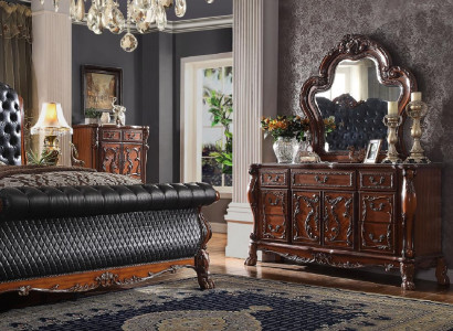 Chests of drawers Wardrobe with Mirror Noble Chest of drawers Buffet Baroque Rococo Wood new Sideboard