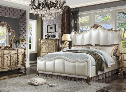 Sideboard Carved Wood Chest of drawers + Mirror Chests of drawers Baroque Rococo Console 2-piece.