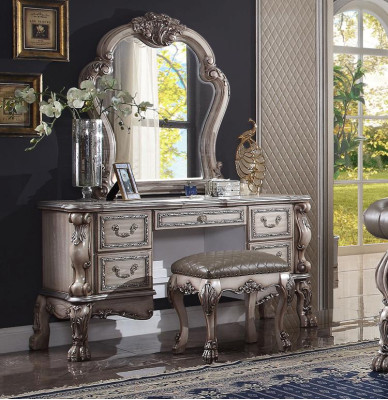 Console Classic Table Mirror Chest of drawers Dressing table Bedroom Sideboard 2pcs