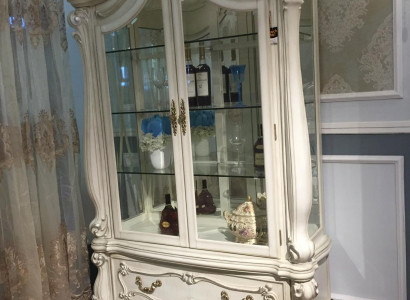 Sideboard luxury shop window display case glass wardrobe antique style baroque rococo