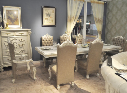 Royal Dining table Table Wood Classic Tables Baroque Rococo Dining room