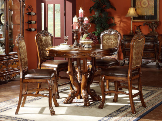 Set 4x Chair Real Wood Upholstery Seat Dining room Suite Dining room Chairs