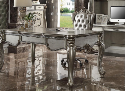 Office Desk Armchair Table Wooden Table Chair 2-Piece Desks Baroque