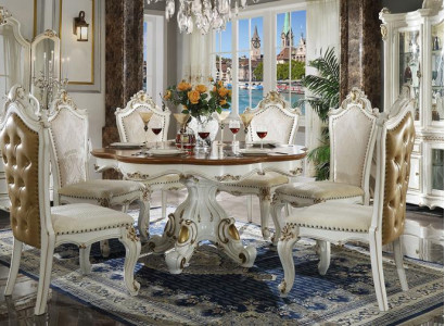 Round Dining room Table Round Wood Round Classic Tables Rococo Baroque Style