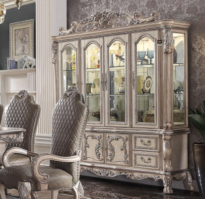 Sideboard Silver Baroque Wood Style Classic Italian Furniture Design Chest of drawers new