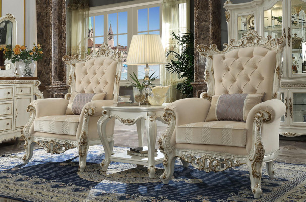 Throne Armchair Royal Upholstery 1 Seater Antique Style Chairs Beige Wood Baroque