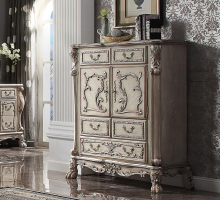 Baroque Chest of drawers Wardrobe Luxury Chests of drawers Wardrobe Shelf Console Furniture Silver Shelves