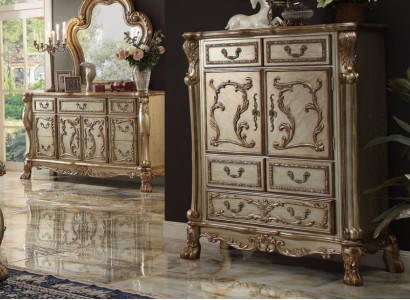 Classic Baroque Antique Style Chest of drawers Sideboard Chests of drawers Real Wood Sideboard new