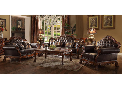 Luxury Chesterfield Sofa set 3+2+1 Seater with Coffee table Furniture Couch Sofa new