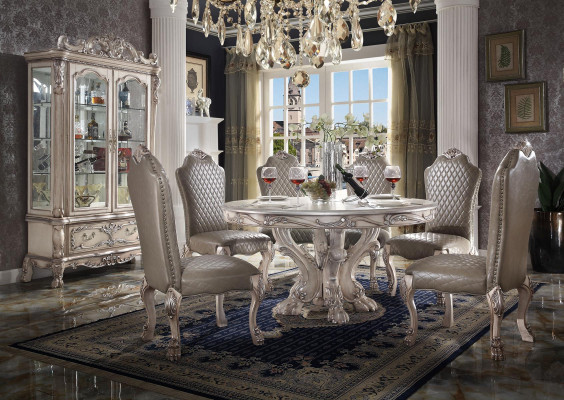 Table Set Suite Dining table 6 Chairs Luxury Style Furniture 8-piece Chair Group Display case