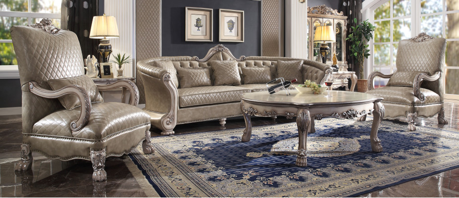 Sofa Upholstery Coffee table Wood 4pcs Luxury Furniture Sofa set Couch Sofas Suite