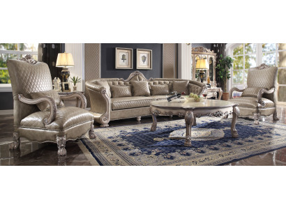 Sofa Upholstery Coffee table Wood 4pcs Luxury Furniture Sofa set Couch Sofas Suite