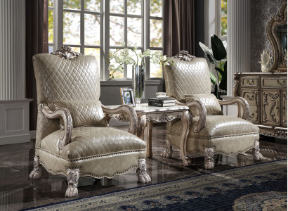 Armchair Hotel Upholstery Chairs Classic r Single Seater Wood Leather Living room Baroque