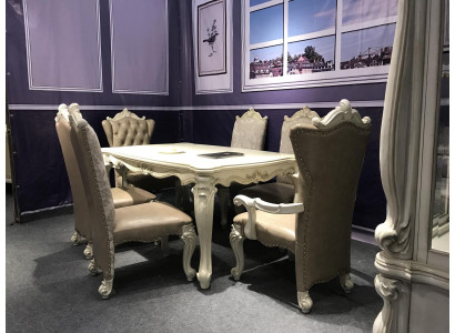 Baroque Antique Style Dining Table Table Real Wood Classic Designer Tables