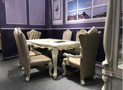Baroque Antique Style Dining Table Table Real Wood Classic Designer Tables
